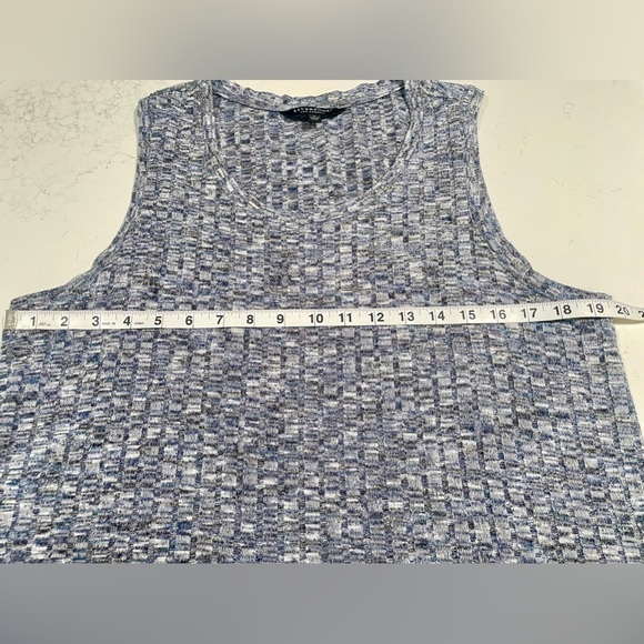 Liverpool Los Angeles Women’s Scoop Neck Knit Grey/Blue Heathered Tank SZ L - Picture 4 of 6